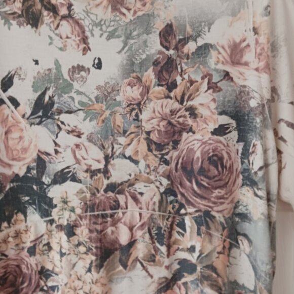 Vintage Cal Style Fairy Lace Beads Floral Dress SzM Whimsigoth Cottagecore Flowy - Picture 8 of 11